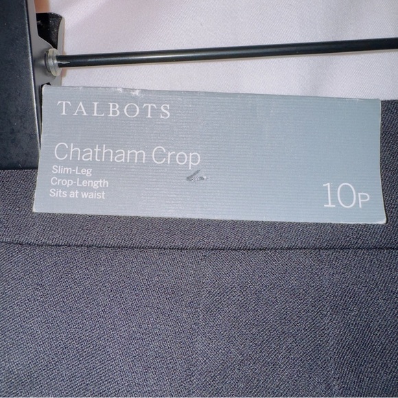 Talbots NWT Black Chatham Slim Leg Ankle Crop Business Casual Pants size 10P - Picture 4 of 6